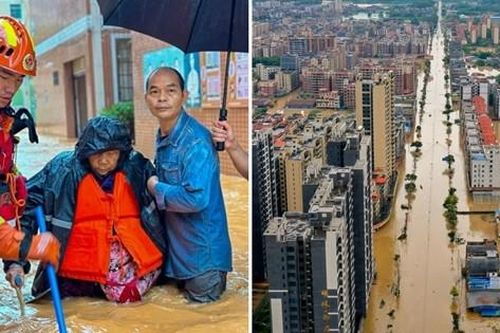 Video nước lụt 'một thế kỷ mới có một lần' ở phía Nam Trung Quốc cuốn phăng cả ô tô