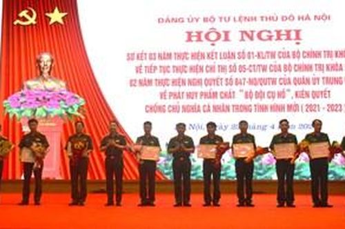 Bộ tư lệnh Thủ đô Hà Nội sơ kết thực hiện Kết luận số 01-KL/TW của Bộ Chính trị và Nghị quyết số 847-NQ/QUTW của Quân ủy Trung ương