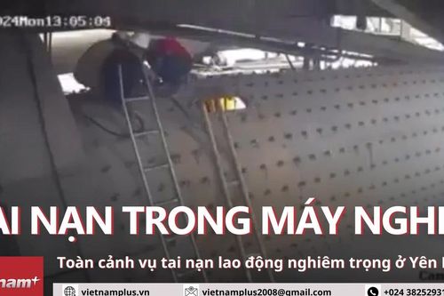 Camera ghi khoảnh khắc tai nạn lao động nghiêm trọng ở nhà máy ximăng Yên Bái