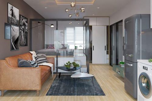 Nếu bạn yêu thích không gian mở thì không thể bỏ qua 2 căn hộ studio với phòng ngủ vách kính này