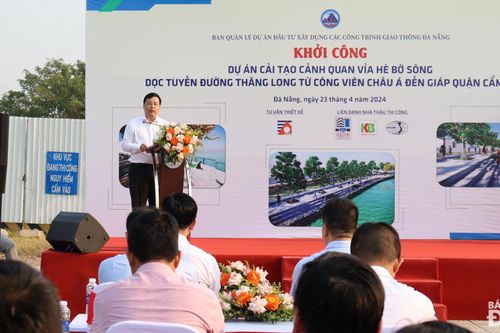 Khởi công công trình Cải tạo cảnh quan vỉa hè, bờ sông dọc đường Thăng Long