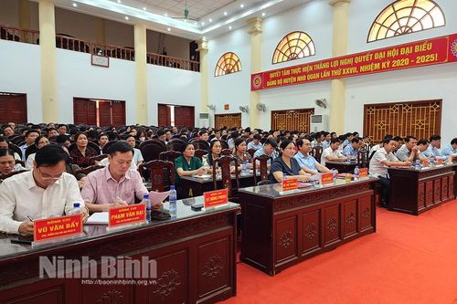Huyện ủy Nho Quan quán triệt, triển khai các văn bản của Trung ương và giới thiệu nội dung bài viết của Tổng Bí thư Nguyễn Phú Trọng