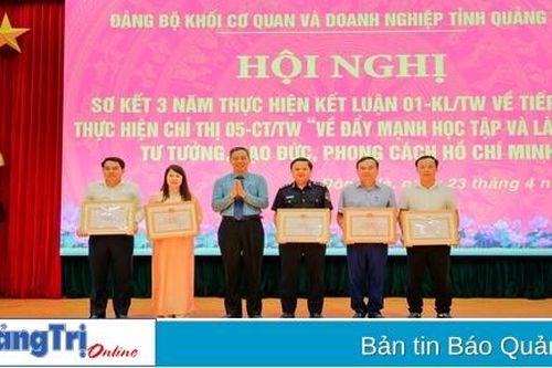 Đảng ủy Khối Cơ quan và Doanh nghiệp tỉnh: Sơ kết 3 năm thực hiện Kết luận số 01-KL/TW của Bộ Chính trị về học tập và làm theo Bác