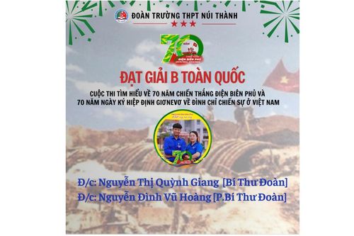 Núi Thành có 2 cán bộ Đoàn đạt giải Cuộc thi tìm hiểu về '70 năm Chiến thắng Điện Biên Phủ'