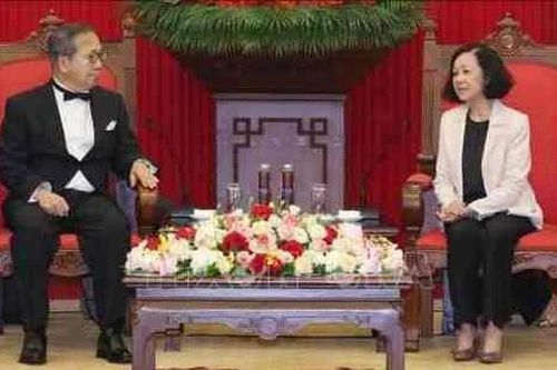Thường trực Ban Bí thư Trương Thị Mai tiếp Đại sứ Nhật Bản Yamada Takio