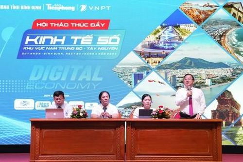 Toàn cảnh hội thảo 'Thúc đẩy kinh tế số khu vực Nam Trung Bộ và Tây Nguyên'