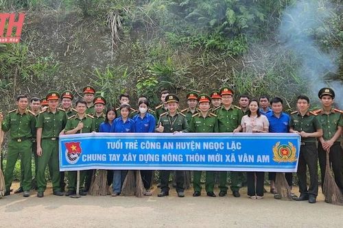 Công an huyện Ngọc Lặc chung tay xây dựng nông thôn mới