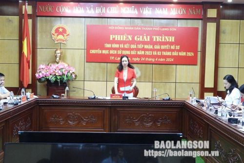 Thường trực HĐND thành phố tổ chức phiên giải trình về tiếp nhận, giải quyết hồ sơ chuyển mục đích sử dụng đất