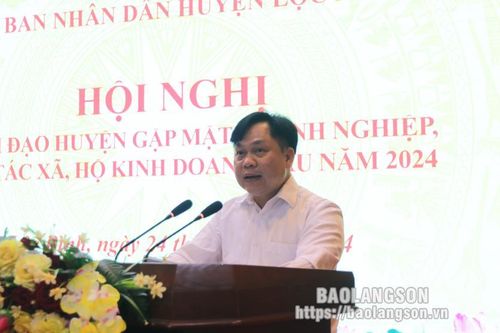 Lãnh đạo huyện Lộc Bình gặp mặt doanh nghiệp, hợp tác xã, hộ kinh doanh