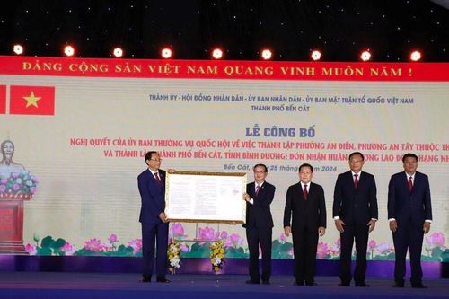 Bình Dương: Công bố thành lập Thành phố Bến Cát