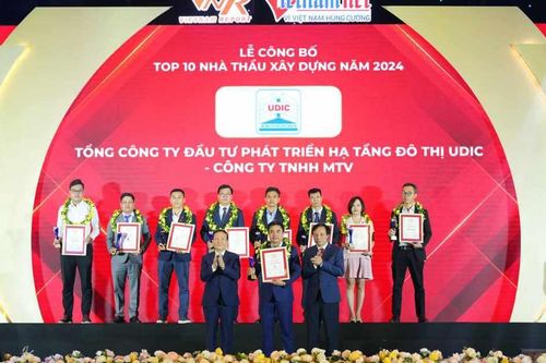 UDIC lần thứ 6 được vinh danh Top 10 Nhà thầu xây dựng năm 2024
