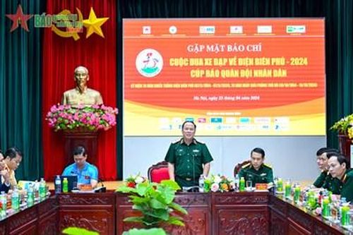 Gặp mặt báo chí công bố Cuộc đua xe đạp 'Về Điện Biên Phủ - 2024, Cúp Báo Quân đội nhân dân'