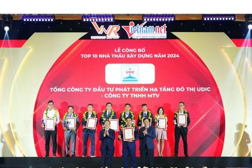 UDIC lần thứ 6 được vinh danh Top 10 Nhà thầu xây dựng năm 2024