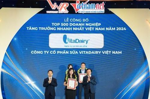 VitaDairy là công ty sữa duy nhất vào top 10 doanh nghiệp tăng trưởng nhanh nhất Việt Nam 2024