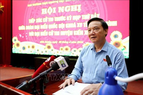 Phó Chủ tịch Quốc hội Nguyễn Khắc Định tiếp xúc cử tri tại Thái Bình