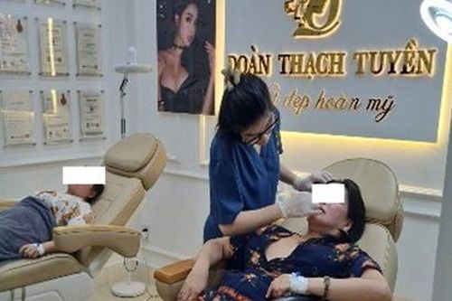 Hộ kinh doanh chăm sóc da thực hiện phẫu thẩm mỹ trái phép, bất hợp tác khi bị kiểm tra