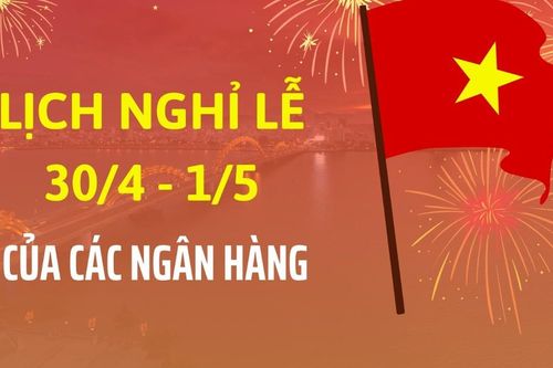 Cập nhật chi tiết lịch nghỉ lễ 30/4 – 1/5 của các ngân hàng
