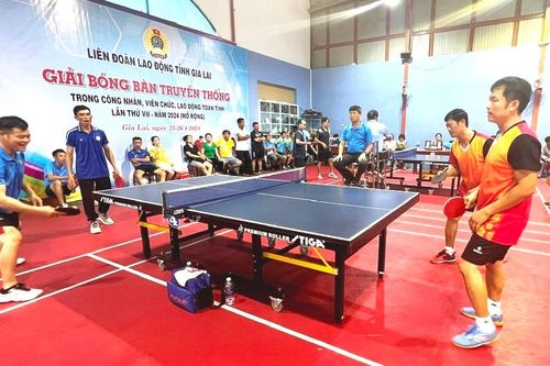 150 tay vợt tham gia Giải bóng bàn truyền thống công nhân, viên chức, người lao động tỉnh Gia Lai