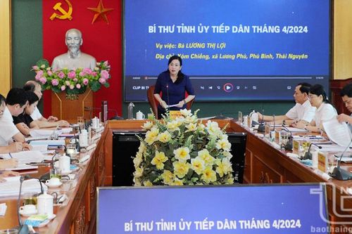 Đồng chí Bí thư Tỉnh ủy tiếp công dân Lương Thị Lợi