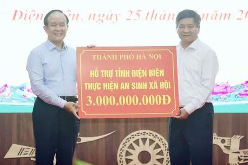 Thành phố Hà Nội hỗ trợ tỉnh Điện Biên hơn 6,5 tỉ đồng