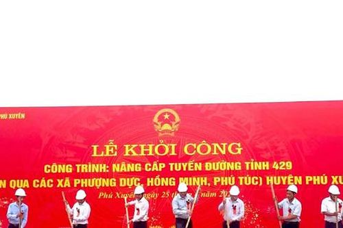 Phú Xuyên phấn đấu tháng 4-2026 hoàn thành nâng cấp tuyến Tỉnh lộ 429