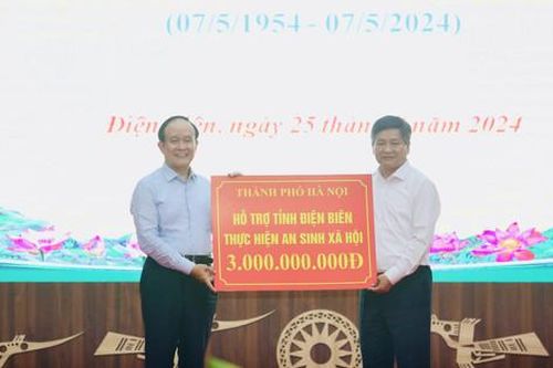 Hà Nội hỗ trợ công tác an sinh xã hội tỉnh Điện Biên hơn 6,5 tỷ đồng