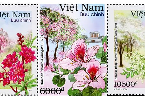 Phát hành bộ tem 'Hà Nội 12 mùa hoa'