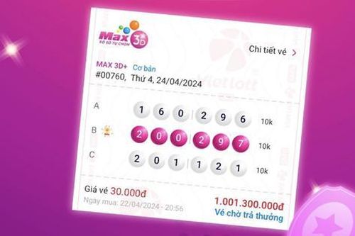 Mua Vietlott theo ngày sinh nhật vợ trúng ngay tiền tỷ