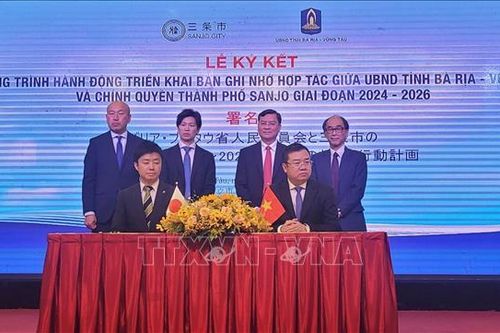 Bà Rịa – Vũng Tàu và thành phố Sanjo ký kết biên bản ghi nhớ hợp tác