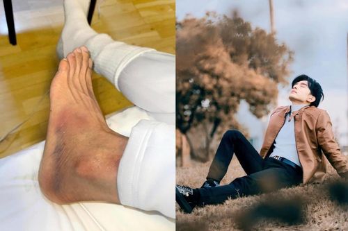 Đan Trường bước hụt chân té cái ầm, không đứng dậy được, đau thấu trời