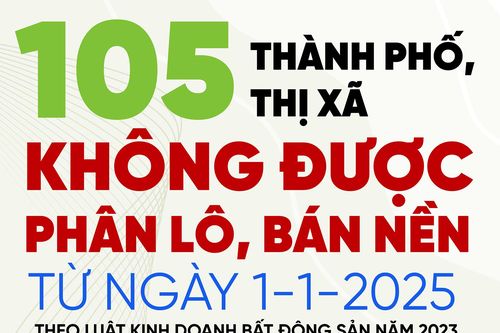 Biên Hòa, Long Khánh và 103 thành phố, thị xã không được phân lô bán nền từ ngày 1-1-2025