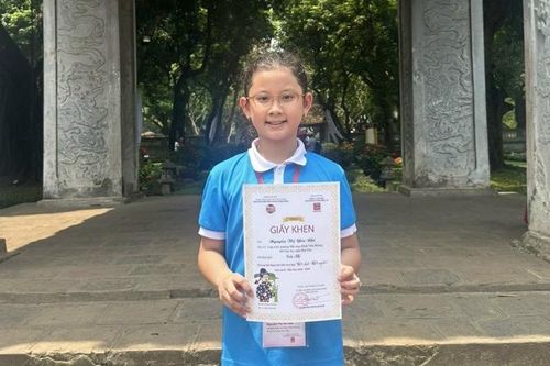 Nguyễn Thị Yến Nhi đoạt giải Nhì ngày hội viết chữ đẹp 'Nét chữ - Nết người' toàn quốc