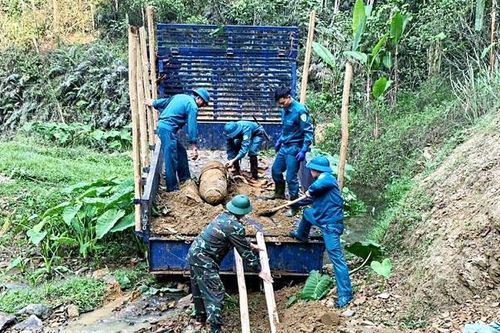 Nghệ An hủy nổ thành công quả bom nặng 340kg còn nguyên kíp nổ