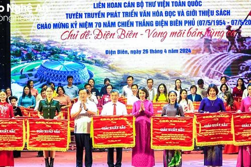 Thư viện tỉnh Nghệ An giành giải Xuất sắc Liên hoan toàn quốc 'Điện Biên - Vang mãi bản hùng ca'