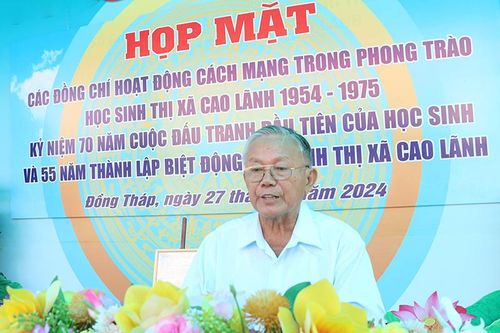 Họp mặt các đồng chí hoạt động cách mạng trong phong trào học sinh thị xã Cao Lãnh 1954 - 1975