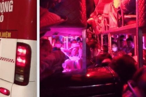 Xe 43 chỗ nhồi nhét 90 người, đón khách không đúng quy định