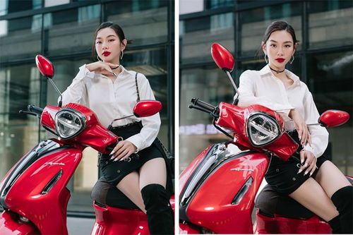 Thùy Tiên phối đồ đơn giản, vẫn thu hút ánh nhìn nhờ Yamaha Grande