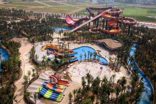 Cận cảnh công viên nước lớn nhất miền Bắc sắp đi vào hoạt động