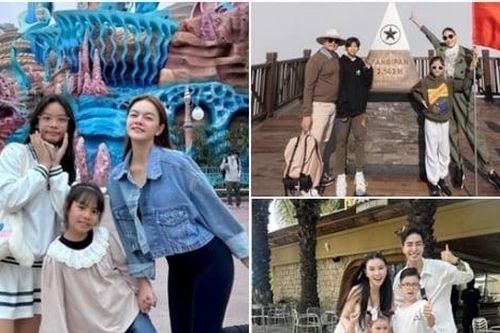 Gia đình sao Việt cho con nghỉ lễ 30/4-1/5: Quỳnh Anh đi Disneyland, Hà Kiều Anh chinh phục Fansipan