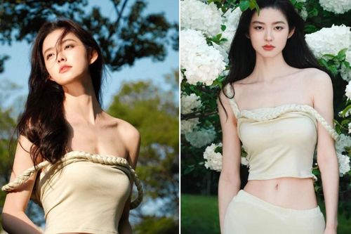 'Nữ thần tắm suối' mặc váy áo trễ nải, để lộ bờ vai 'móc áo' nhiều thiếu nữ mơ ước