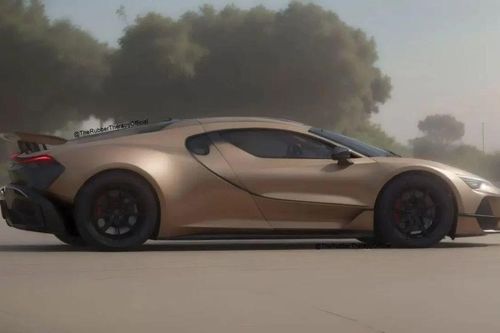 Lộ ảnh mẫu hypercar thay thế Bugatti Chiron