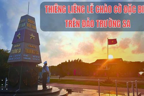 Thiêng liêng lễ chào cờ đặc biệt trên đảo Trường Sa