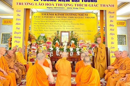 Đắk Lắk: Lễ Đại tường Hòa thượng Thích Giác Thanh và đặt đá xây dựng bảo tháp