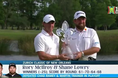 Rory Mcllroy và Shane Lowry vô địch giải golf Zurich Classic