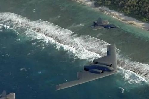 Máy bay ném bom tàng hình B-2 Spirit của Mỹ xuất hiện ở Dải Gaza