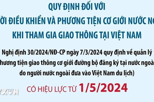 Quy định đối với người điều khiển và phương tiện cơ giới nước ngoài