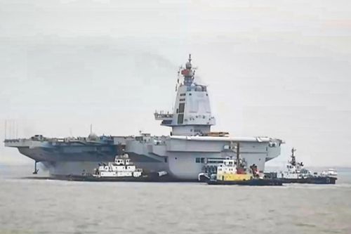 Trung Quốc thử nghiệm tàu sân bay Phúc Kiến trên biển