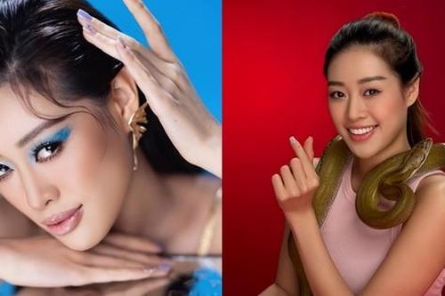 Hoa hậu Khánh Vân hướng dẫn cách tạo dáng trong bộ ảnh chụp với rắn