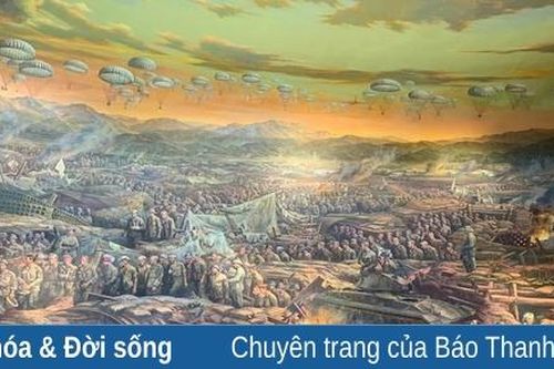 Bức tranh khổng lồ tái hiện Chiến thắng Điện Biên Phủ