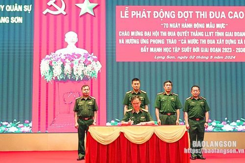 Bộ Chỉ huy Quân sự tỉnh phát động thi đua '70 ngày hành động mẫu mực'
